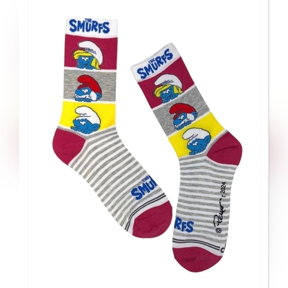 4/$25  New Smurf Socks The Smurfs Socks Papa Smurf Smurfette